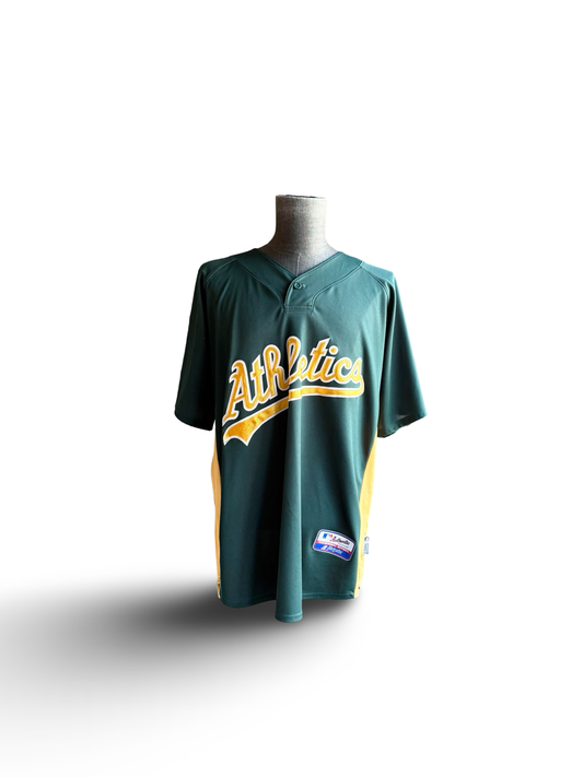 MLB Vtg Eric Chavez 3 Oakland Athletics Majestic Baseball Jersey Size 2XL