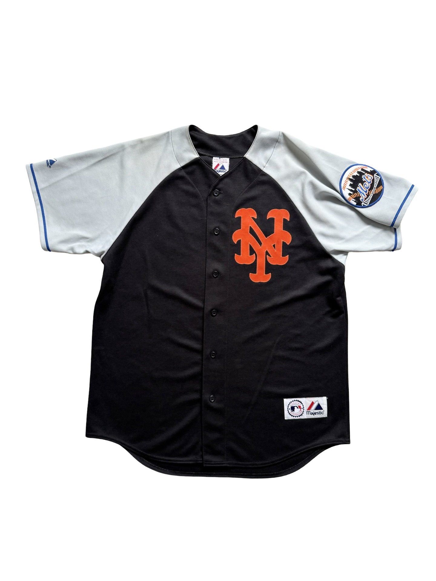 MLB Vtg New York Mets Majestic Baseball Jersey Size L