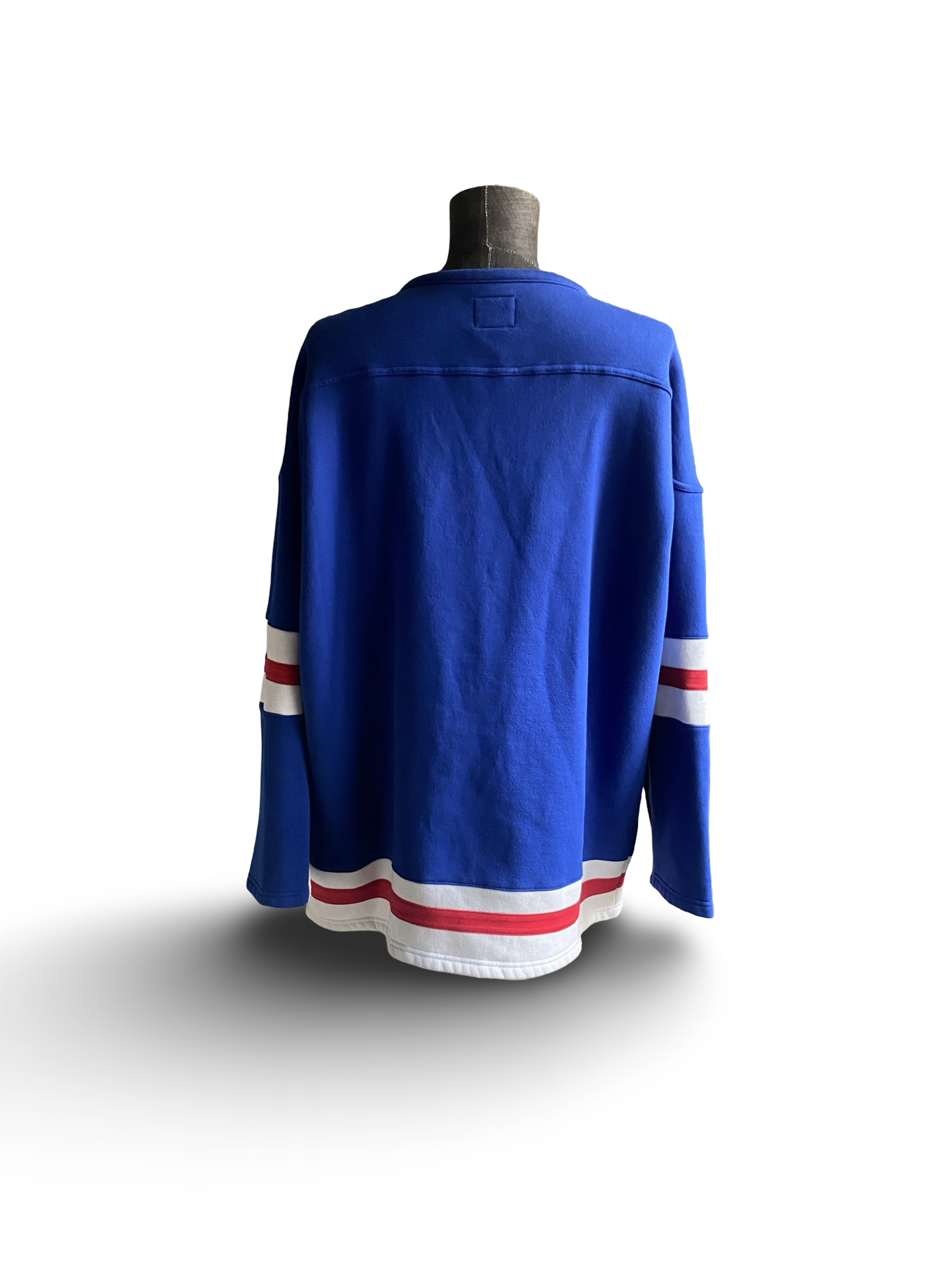 NHL Fanatics New York Rangers Lace Up Crew Pullover Sweatshirt Size 2XL