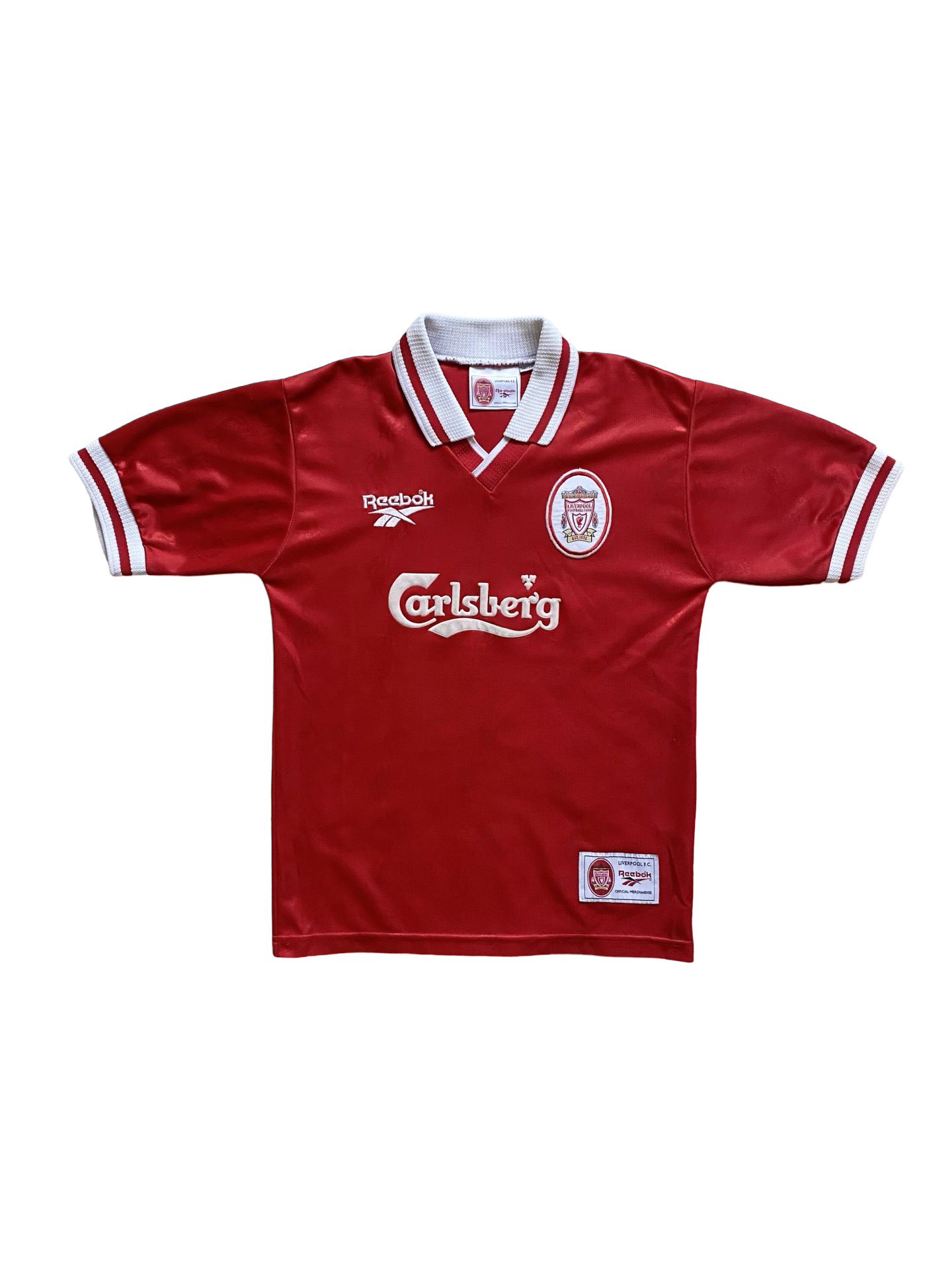 EPL Vtg Liverpool FC 1996-98 Reebok Football Home Jersey Size Youth L