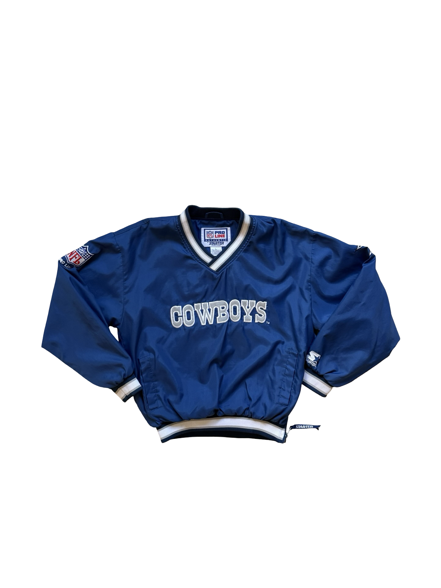 NFL Vtg Dallas Cowboys Starter Football ProLine 90’s Pullover Size Youth L