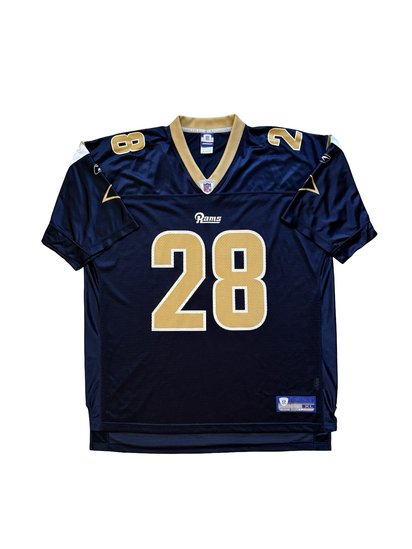 NFL Vtg Marshall Faulk 28 St Louis Rams Reebok 00’s Football Jersey Size XL