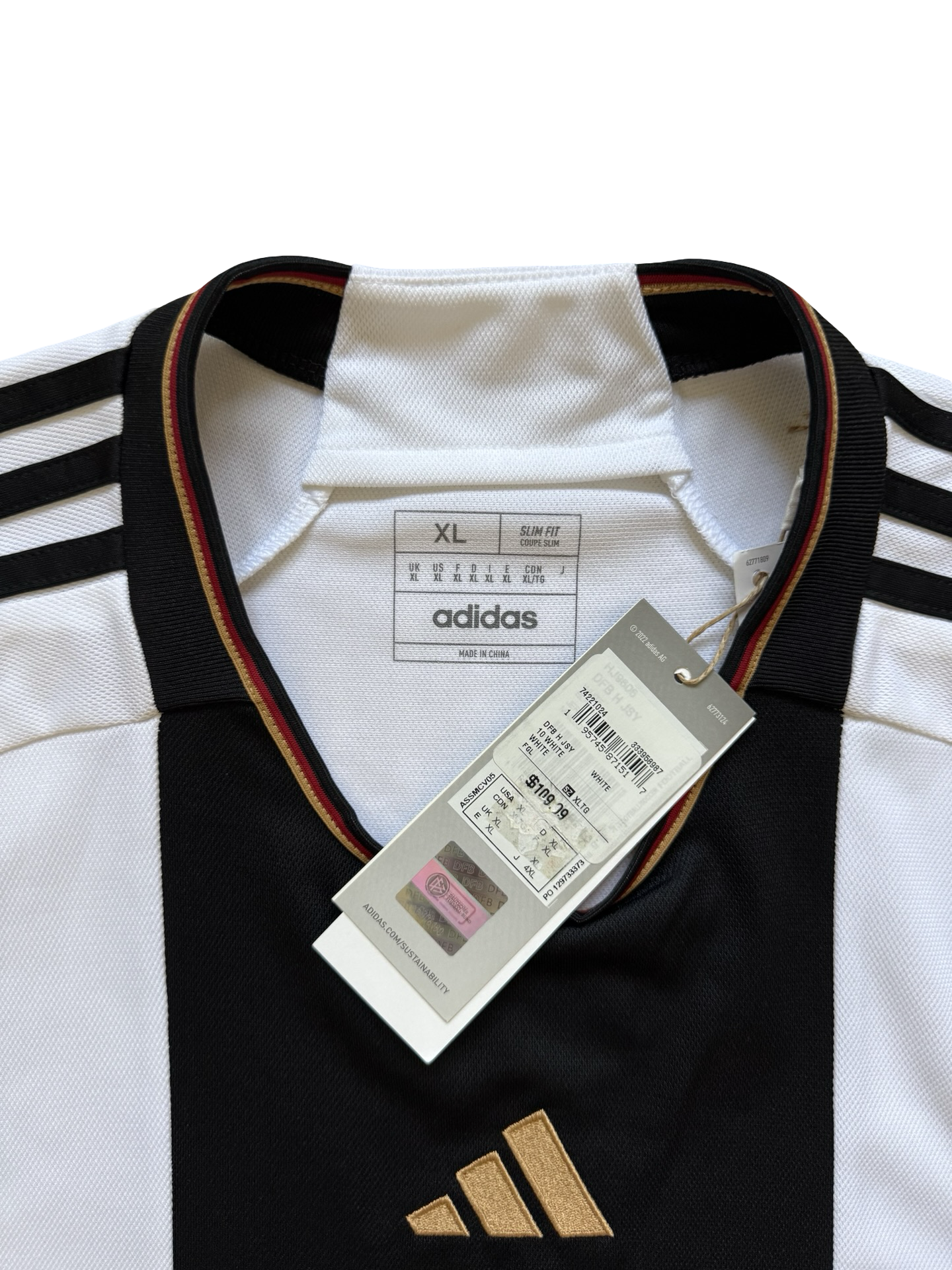 Soccer Germany 2022/23 Adidas Home Football Jersey NWT Size XL