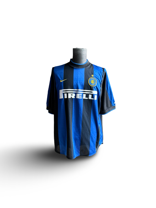 Soccer Vtg Inter Milan 1999/00 Nike Pirelli Football Home Jersey Size L