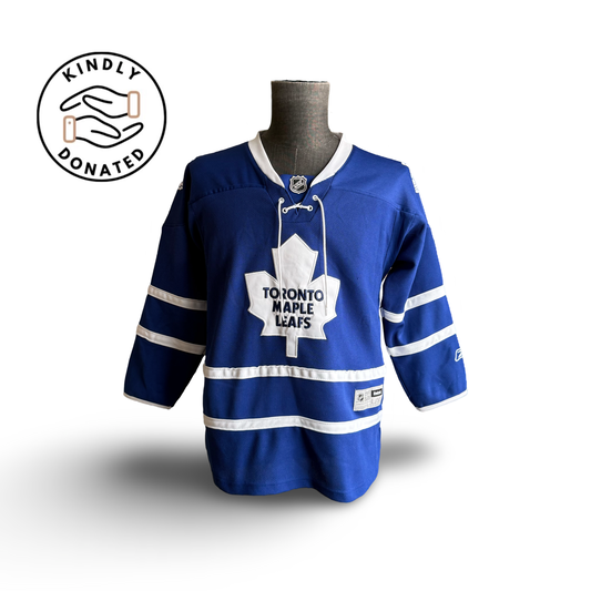 NHL Toronto Maple Leafs Reebok Blue Jersey Size Youth L/XL