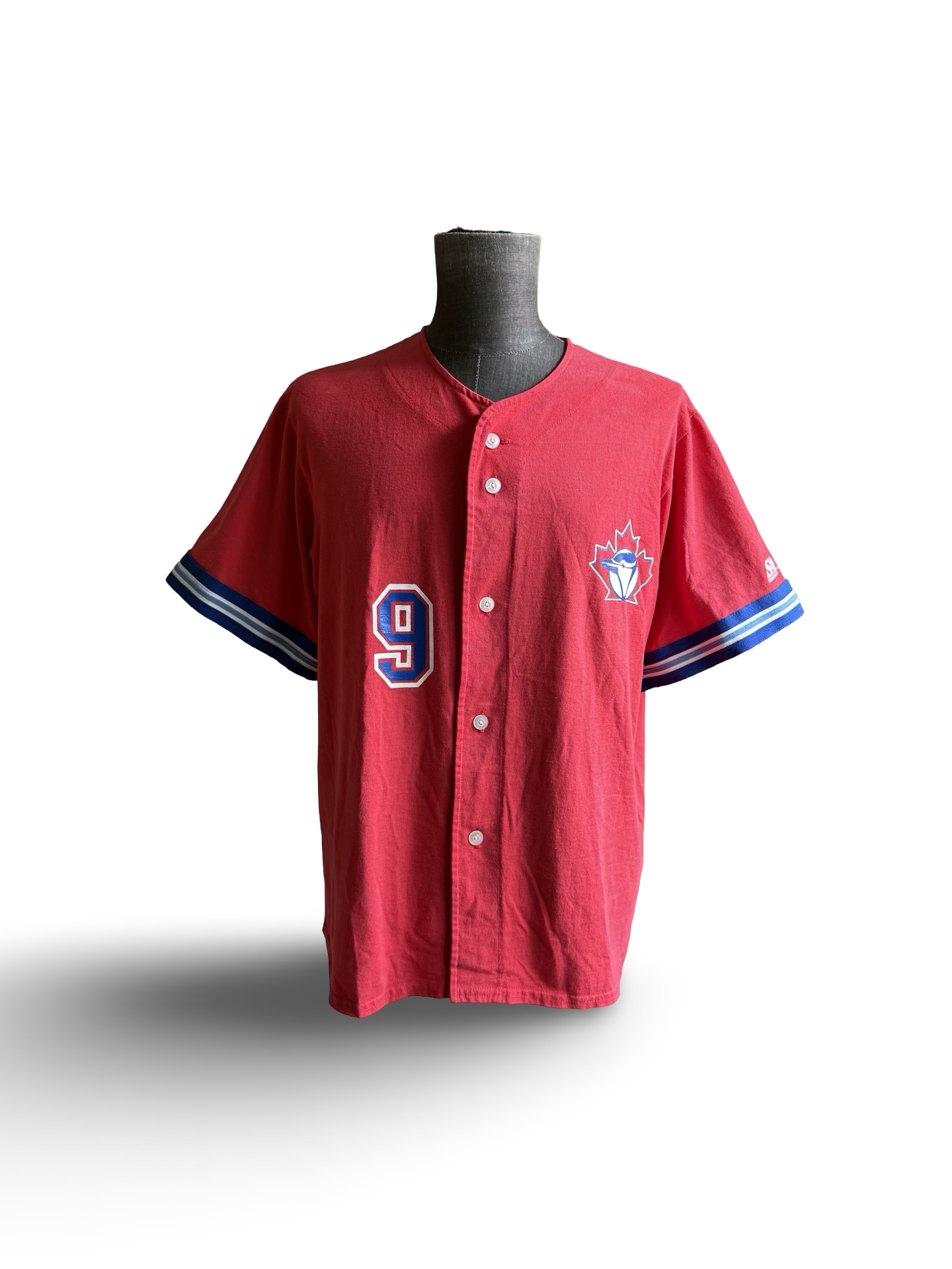 MLB Vtg 90’s Darrin Fletcher 9 Toronto Blue Jays Saxon Athletic Baseball Jersey Size XL