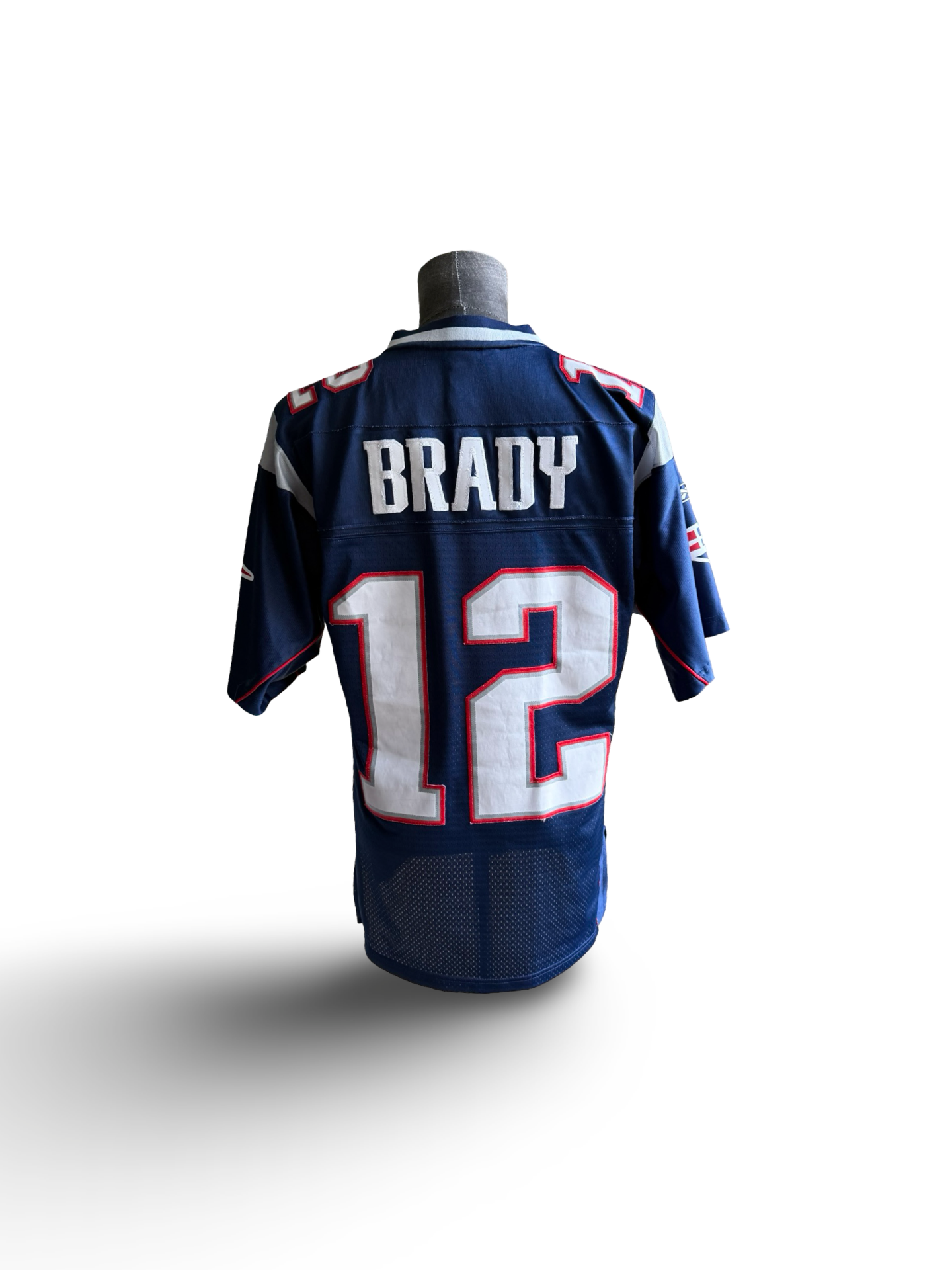 NFL Tom Brady 12 New England Patriots On Field Reebok Football Stitched Jersey Size S