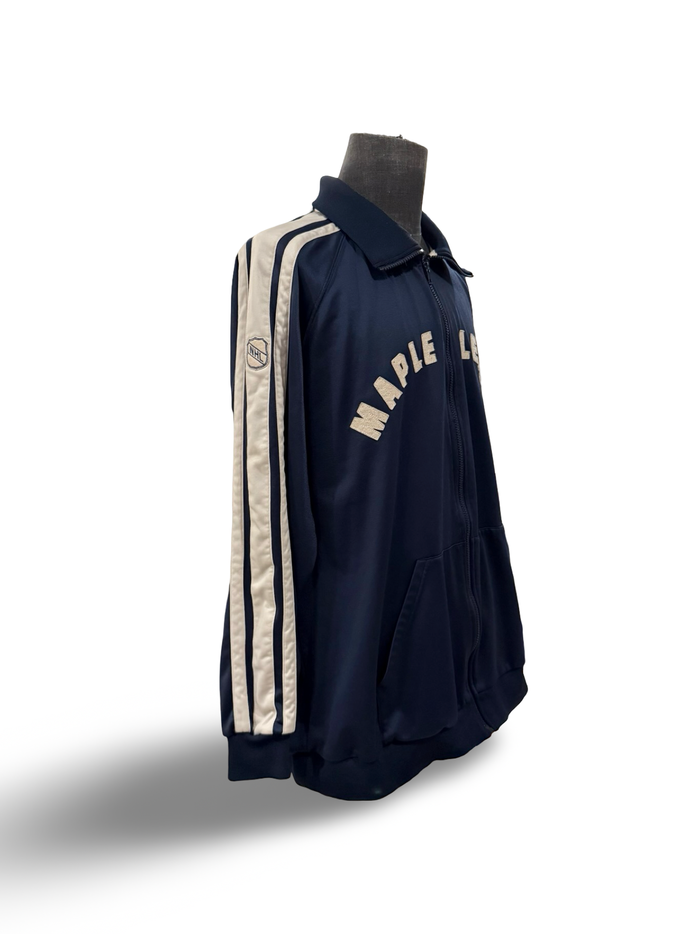 NHL Vtg Toronto Maple Leafs CCM Hockey Track Jacket Size XL