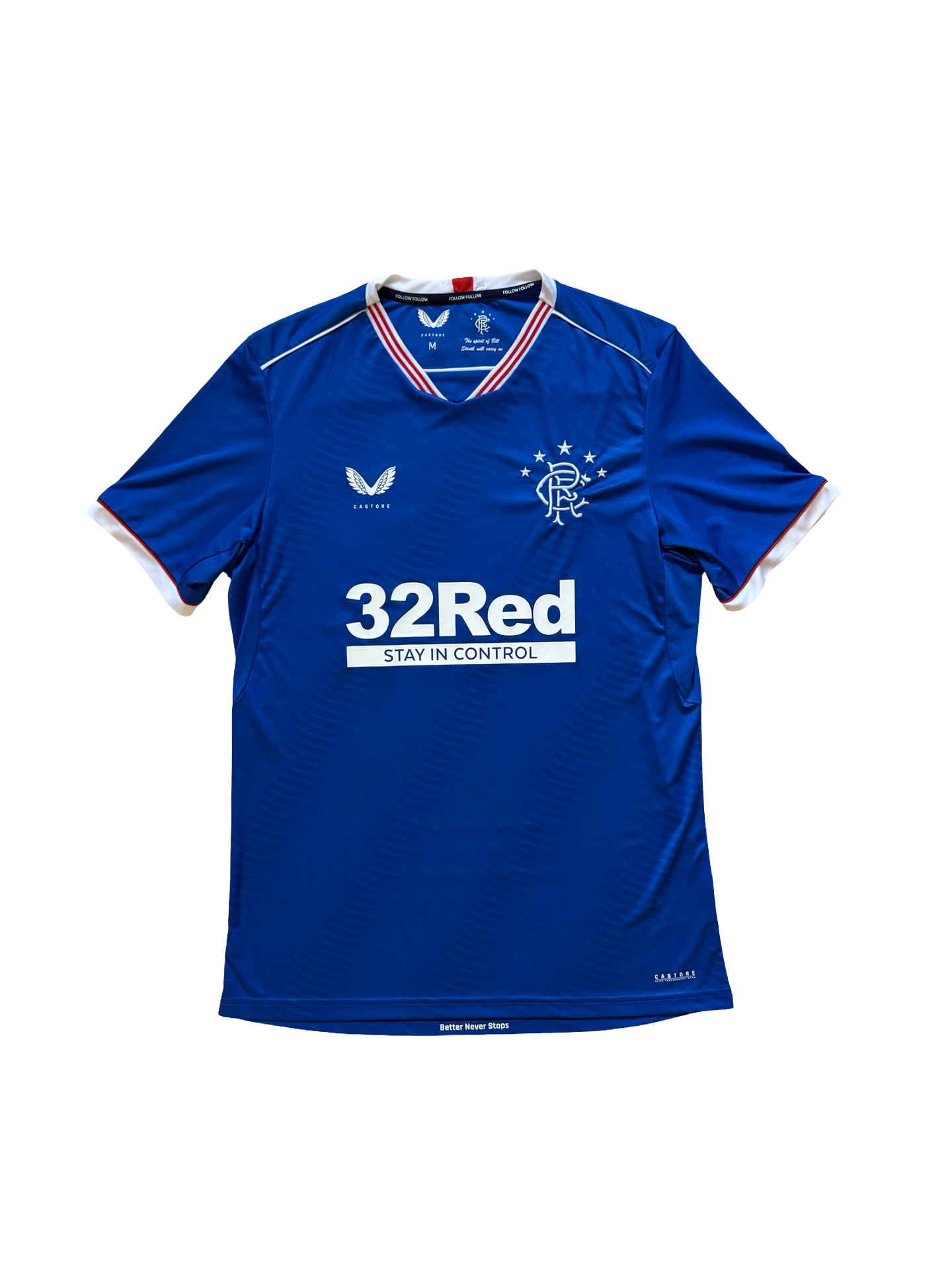 Soccer Glasgow Rangers 2020/21 Castore Home Football Jersey Size M