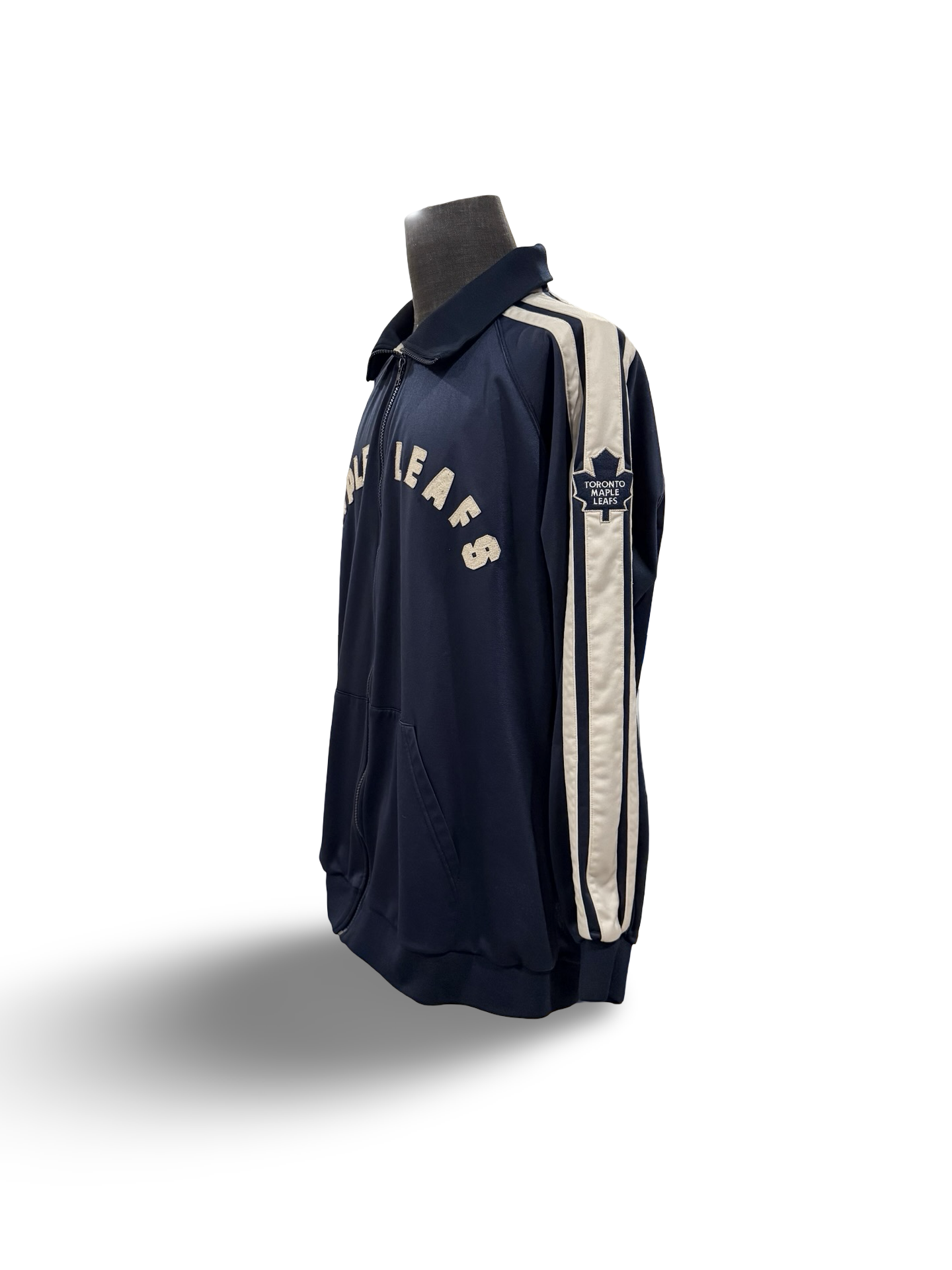 NHL Vtg Toronto Maple Leafs CCM Hockey Track Jacket Size XL