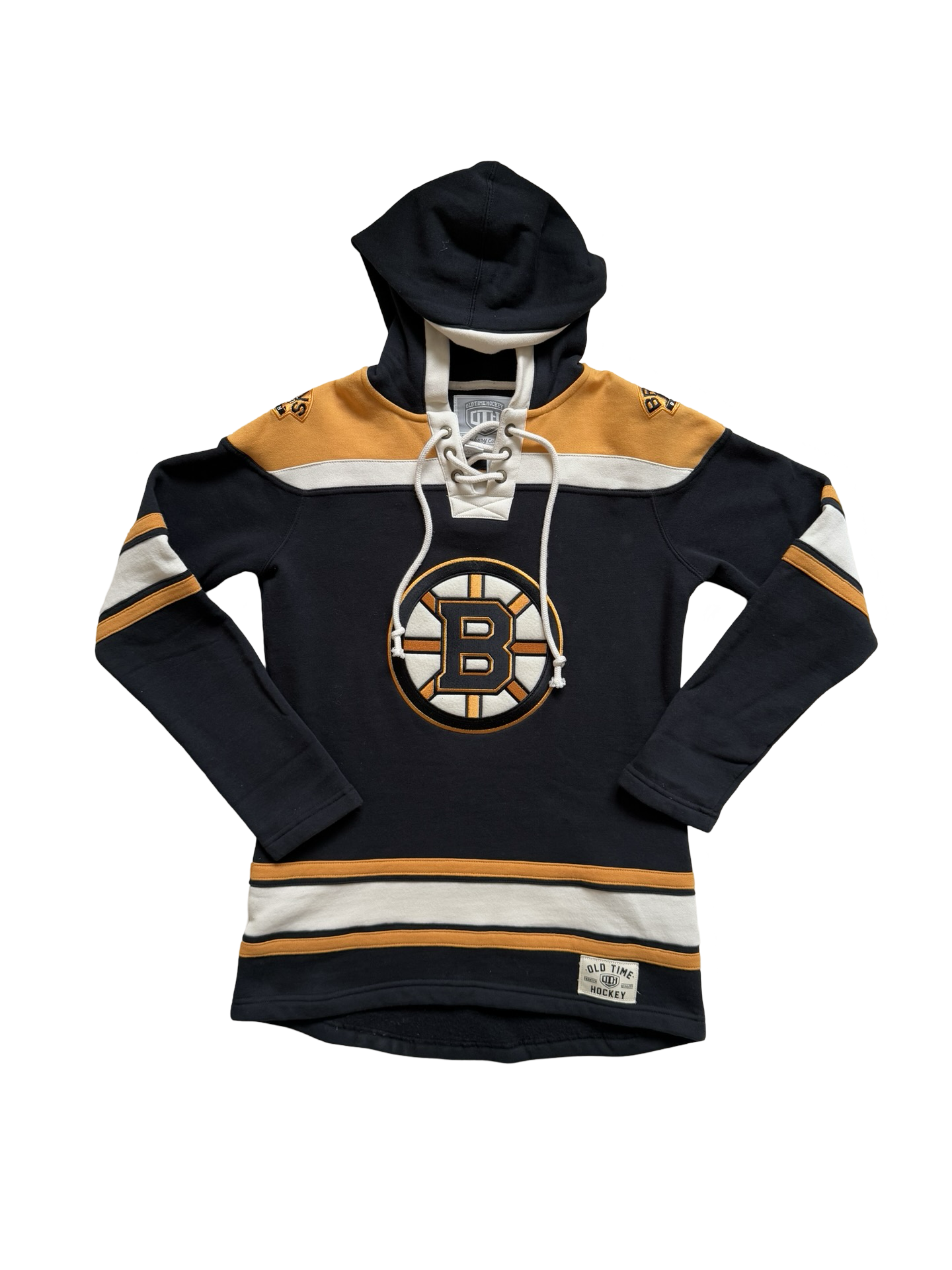 NHL Boston Bruins Old Time Hockey Lace Up Hoodie Women’s Jersey Style Size Women M