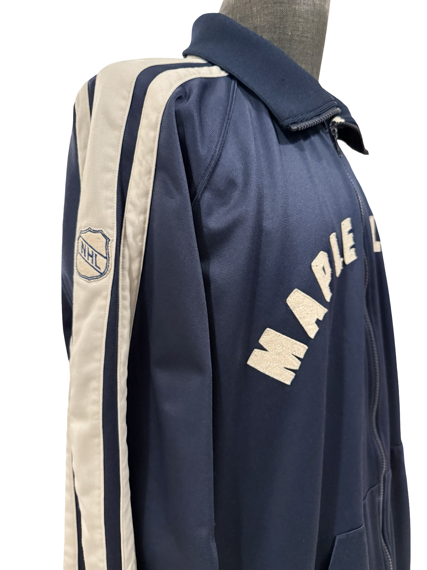 NHL Vtg Toronto Maple Leafs CCM Hockey Track Jacket Size XL