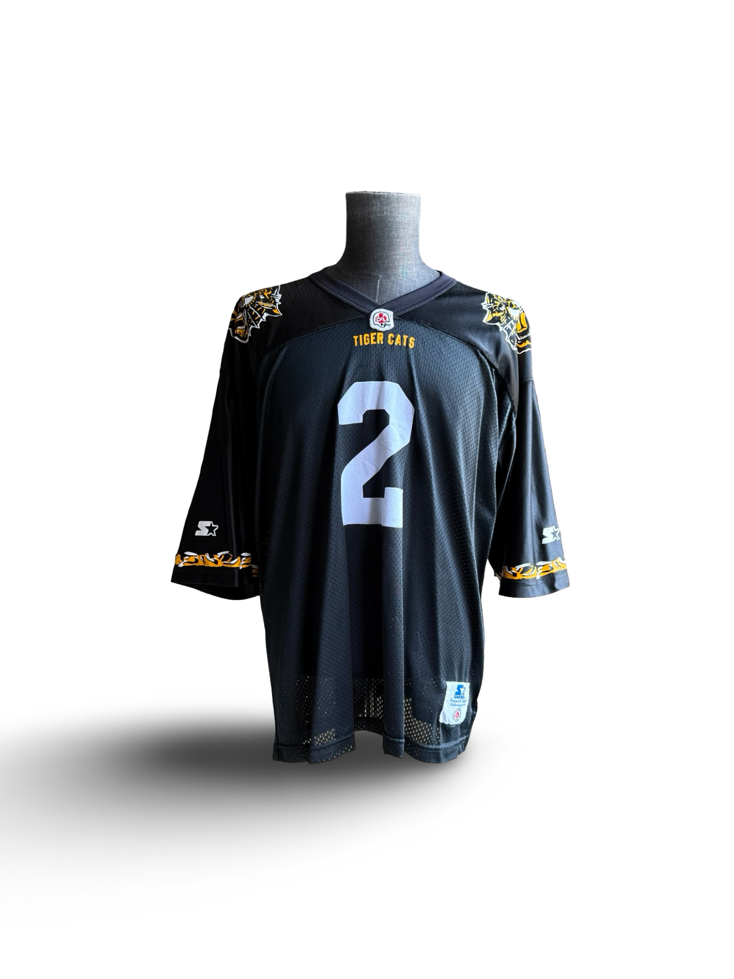 CFL Vtg Eric Carter Hamilton Ti-Cats Starter MIC Football Jersey Size L