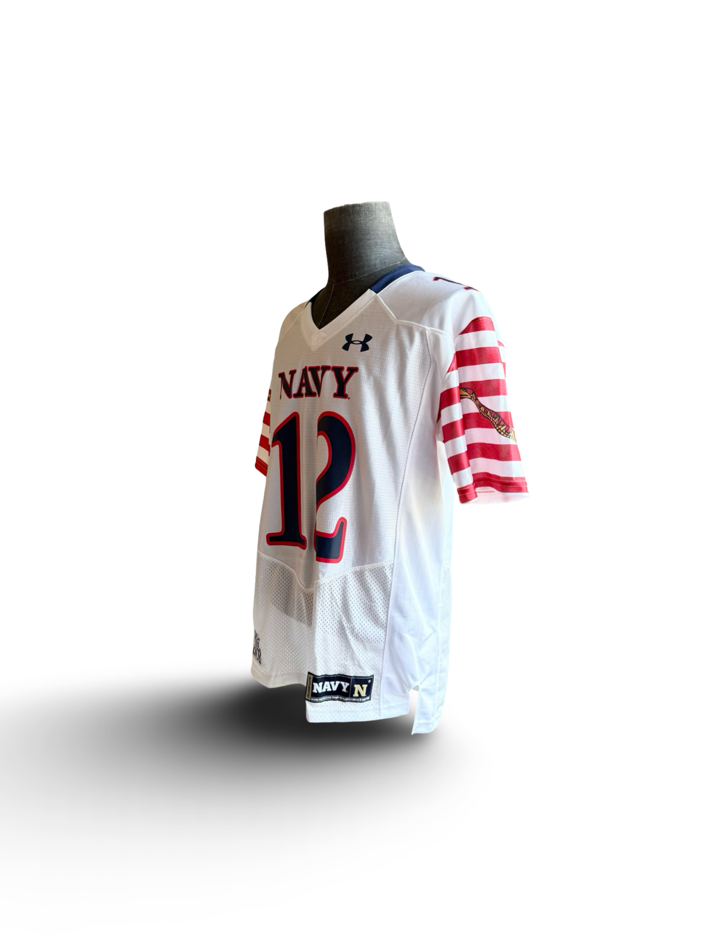 NCAA Navy Midshipmen #12 (Roger Staubach) Under Armour football Jersey NWT Size S