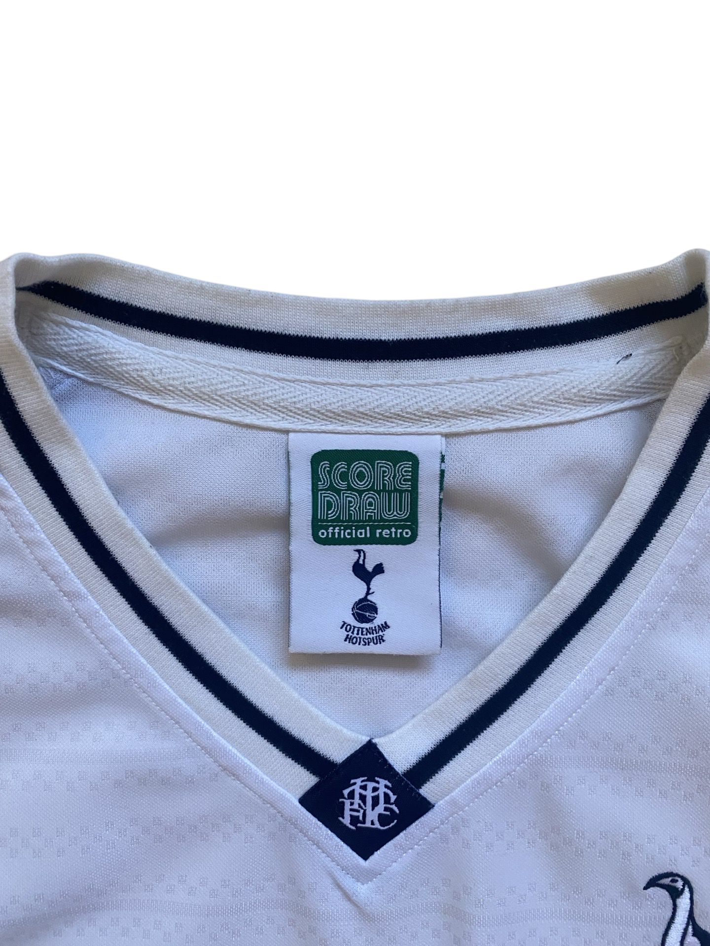 EPL Tottenham Hotspur 1989-91 Retro Score Draw Holsten Football Home Jersey Size L