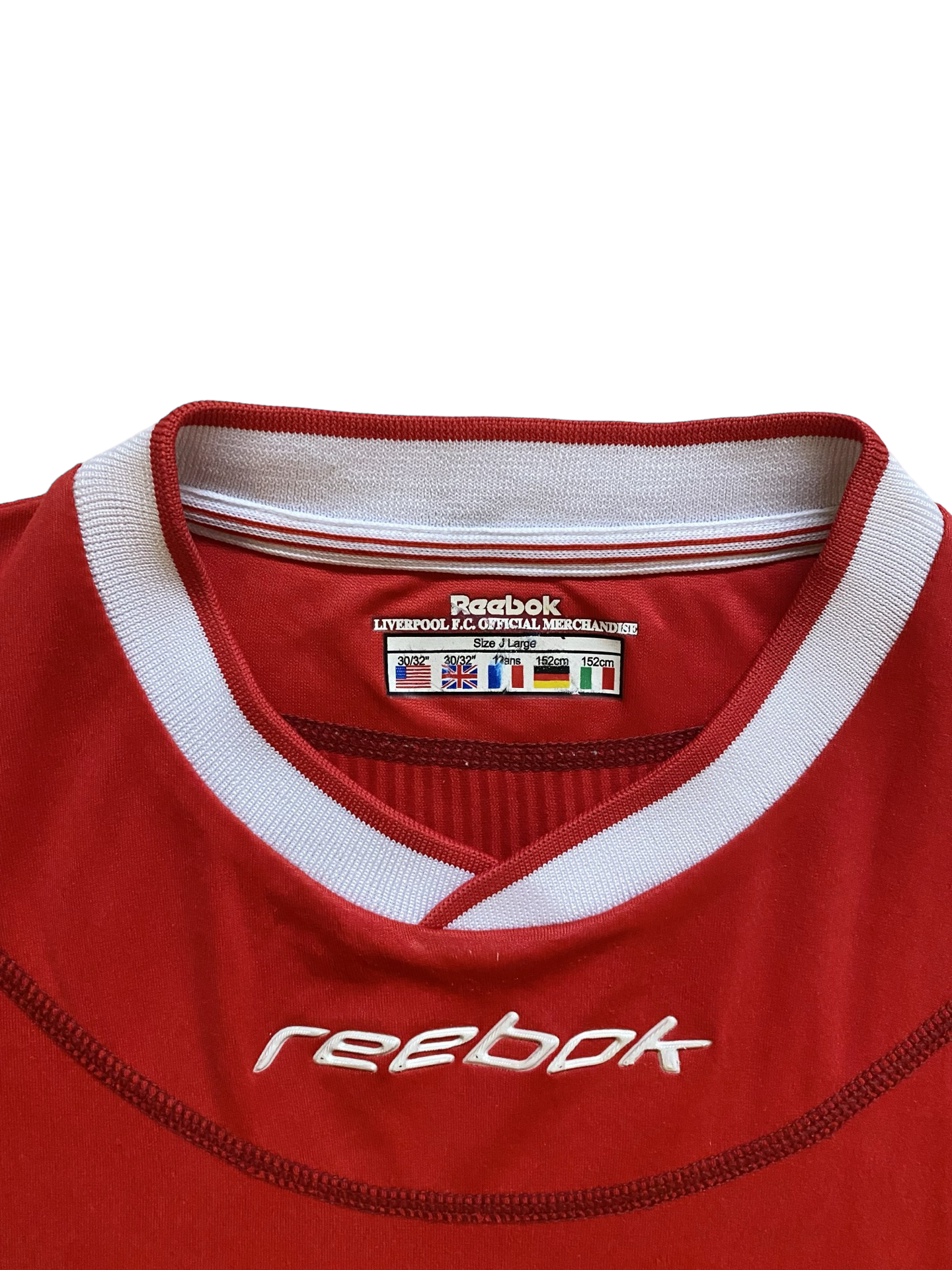 EPL Vtg Liverpool FC 2002-04 Reebok Football Home Jersey Size Youth L