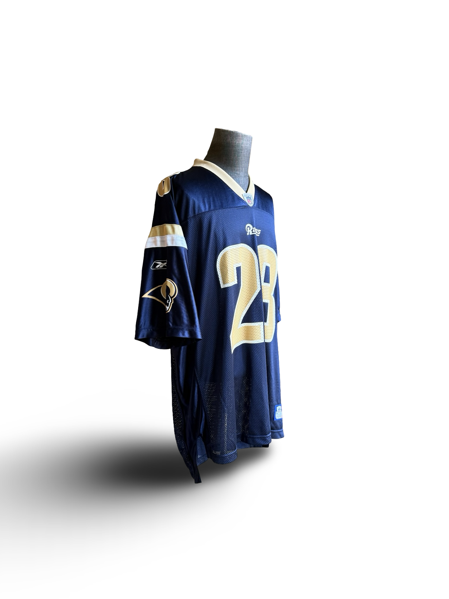NFL Vtg Marshall Faulk 28 St Louis Rams Reebok 00’s Football Jersey Size XL
