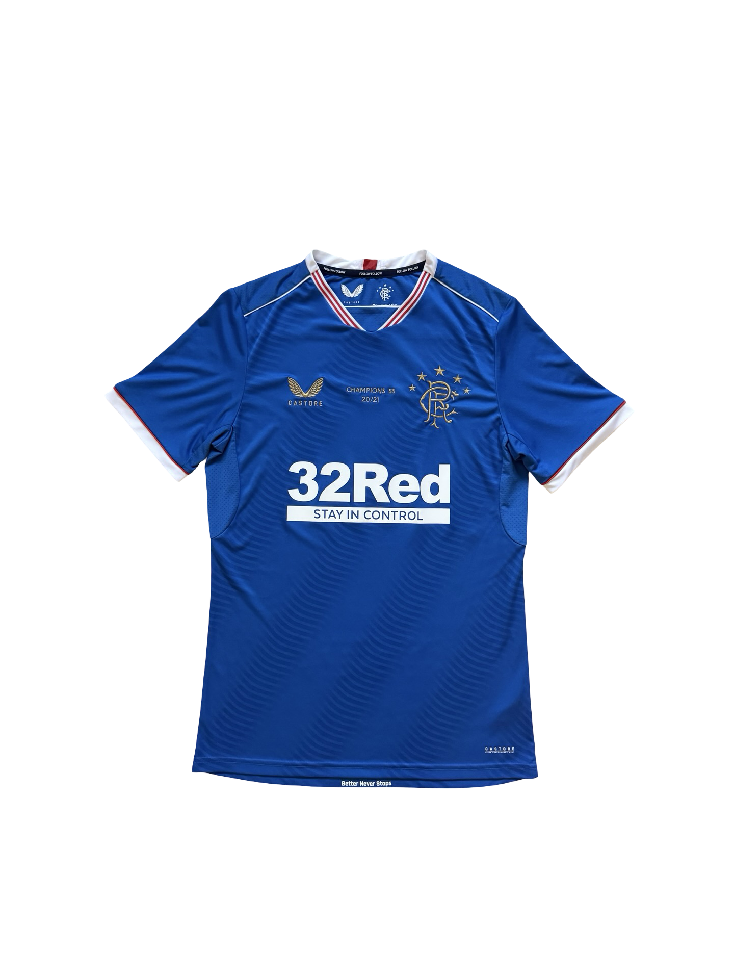 Soccer Glasgow Rangers 2020/21 Castore Home Football Jersey Size S