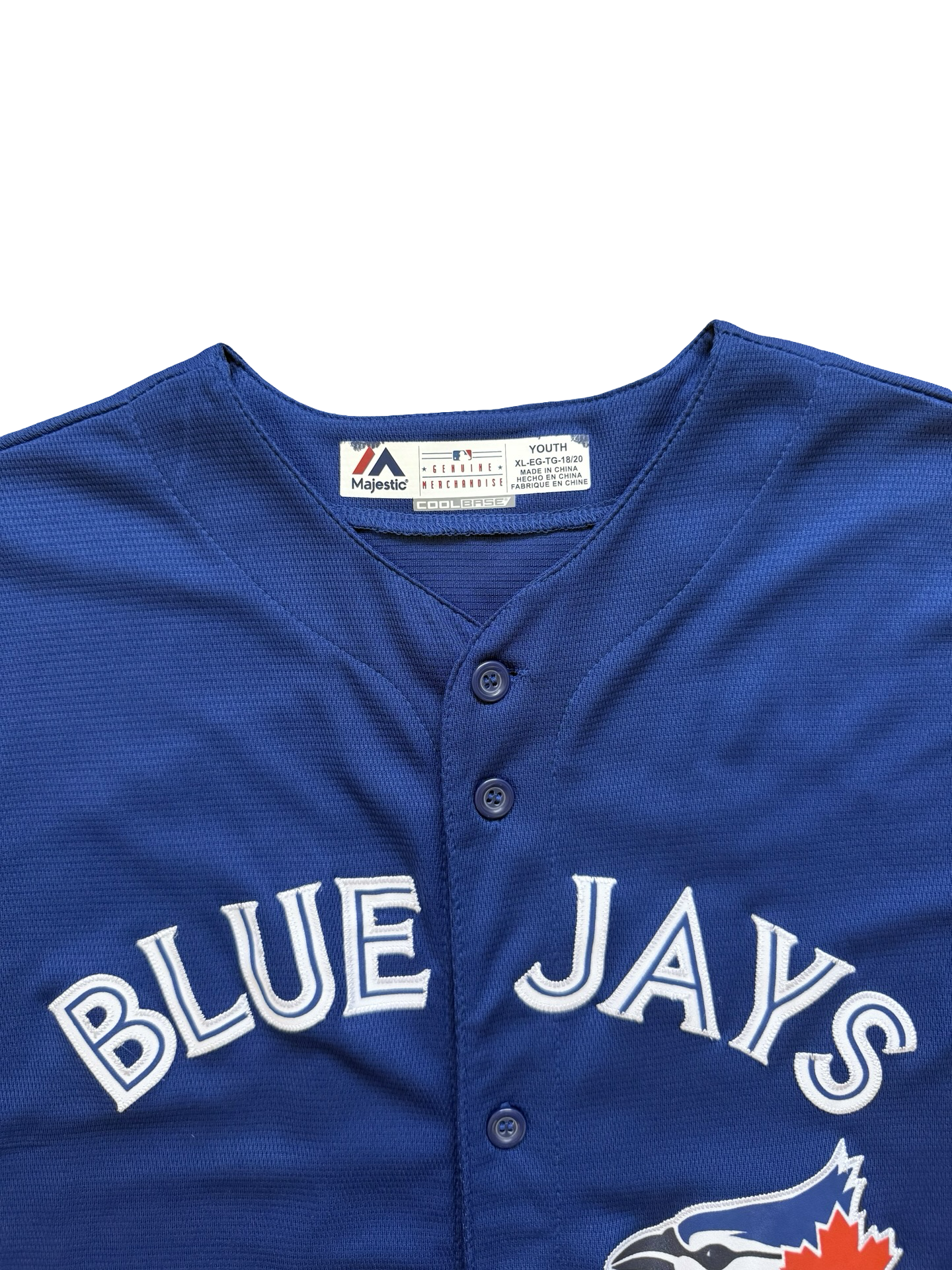 YOUTH MLB Troy Tulowitzki 2 Toronto Blue Jays Majestic Baseball Jersey Size Youth XL