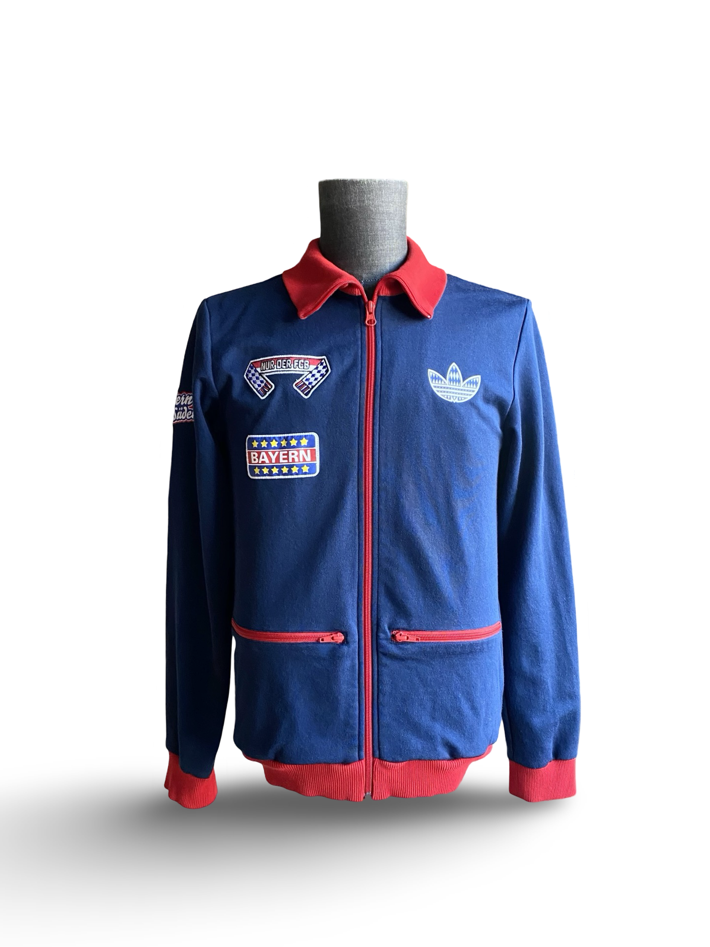 Soccer Vtg FC Bayern Munich Adidas Original Multi-Logo Full-Zip Retro 2012 Football Track Jacket Size S